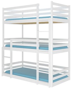 Poschodová posteľ TEDRO | 80 x 180 cm Farba: Biela