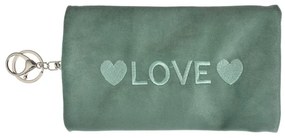 Ladies' Toiletry Bag 19x11 Cm Green Synthetic Hearts - 19*1*11 cm