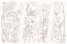 Papierové prestieranie v súprave 8 ks 28x42.5 cm Butterflies &amp; Flowers – Meri Meri