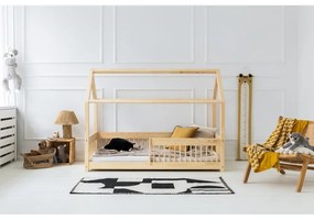 Domčeková detská posteľ z borovicového dreva v prírodnej farbe 90x140 cm Mila MBW – Adeko