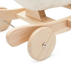 Baby Mix Hojdacia hračka s kolieskami a melódiou Labuť biela, 61 x 32 x 52 cm