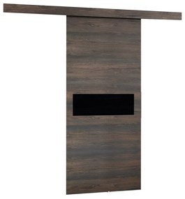Posuvné dvere Mereno IV 100, Farba:: Biela / Grafit + čierny lacobel