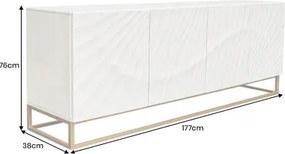 Komoda 48789 177cm Scorpion Drevo Mango Biele  - Komfort-nábytok