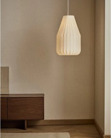 Biele stropné svietidlo s textilným tienidlom ø 30 cm Somar – Kave Home