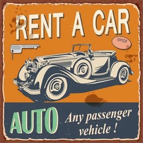 Ceduľa Rent a Car - Auto