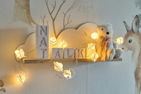 DECOLED Svetelná reťaz LED na batérie, 10 teplých bielych LED diód, 1,8 m, ružová