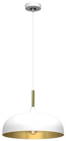Luster na lanku LINCOLN 1xE27/60W/230V pr. 35 cm biela