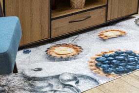 Protišmykový koberec / behúň ANDRE 33570 strieborný / béžový