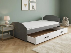 Posteľ LILI 200x90 grafitová - biela