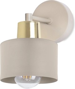 Nástenné svietidlo Panta 1, 1x béžové kovové tienidlo, g