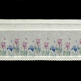 KRÁTKA ZÁCLONA NA PÁSKE DOLOREZ 150X30 CM KVETY