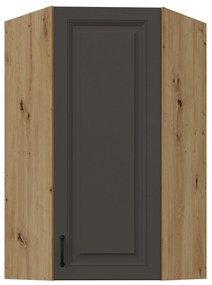 Horná rohová kuchynská skrinka Sheila 60 60 GN 108 1F 45 (korpus: dub artisan + front: grafit). Vlastná spoľahlivá doprava až k Vám domov. 1134900