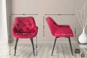Stolička Tanna - zamat - Červená