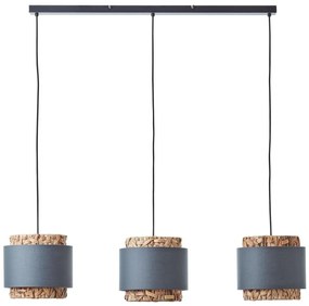 Brilliant - Luster na lanku WATERLILLY 3xE27/60W/230V šedá