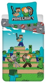 Bavlnená detská obliečka na jednolôžko 140x200 cm Minecraft "We got this" – Jerry Fabrics