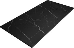 Mexen Hugo, obdĺžniková sprchová vanička, SMC, 180x90cm, imitácia kameňa – čierna, 42759018