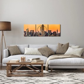 Obraz New Yorku (s hodinami) (90x30 cm)
