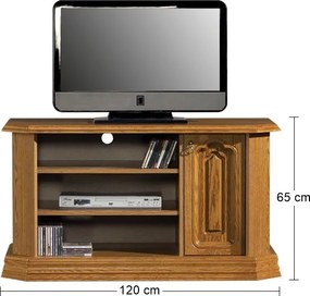 Rustikálny TV stolík Kinga C - drevo D3