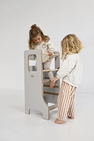 Učiaca veža Montessori pre deti sivá