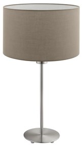 Eglo Eglo - Stolná lampa TUNJA 1xE27/60W/230V 38,5 cm matný chróm/taupe EG32512H