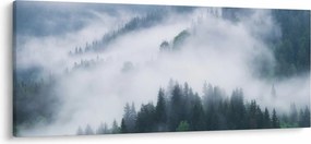 Obraz - Stromy v hmle (120x50 cm)