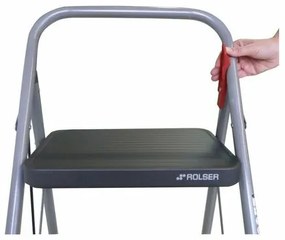 Rolser Skladacie schodíky M11 UNE, 3 stupne, antracit