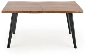 Jedálenský stôl Dickson 120 cm, prírodné drevo / čierna