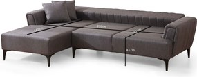 Rohová sedací souprava Hamlet 270 cm tmavě šedá levá