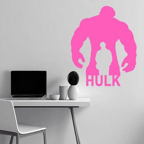Veselá Stena Samolepka Hulk silueta Farba: růžová, Veľkosť: 80 x 97 cm
