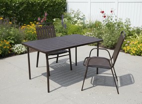 Garden Line PRAVOUHLÝ ZÁHRADNÝ STÔL 140 x 80 x 72 CM HNEDÝ