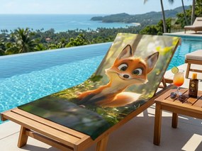 Rýchloschnúca plážová osuška VULPINA farebná 70 x 140 cm, 100% mikrovlákno