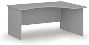 Ergonomický kancelársky písací stôl PRIMO GRAY, 160x120 cm, pravý, sivá