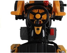 LEAN CARS Batériový traktor s lyžicovým rýpadlom Orange