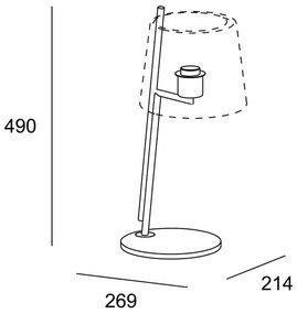 LEDS-C4 Clip stolová lampa 49 cm tienidlo biela