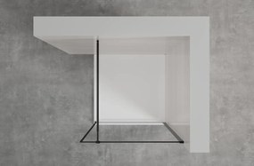 Erga Paris, sprchová zástena Walk-In 110x200 cm v čiernom ráme, 8mm číre sklo, čierny profil, ERG-V02-PARIS-110x200-BF