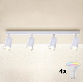 Brilagi - LED RGBW stmievateľné bodové svietidlo SELE 4xGU10/4,8W/230V biela