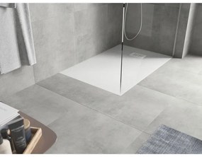 Mexen Hugo, obdĺžniková sprchová vanička SMC 80 x 70 cm, biela, biela krytka, 42107080-W