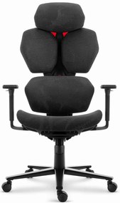 Ergonomická textilná otočná kancelárska stolička - HC-1010 Black