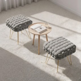 Taburetka DOTTY svetlosivá