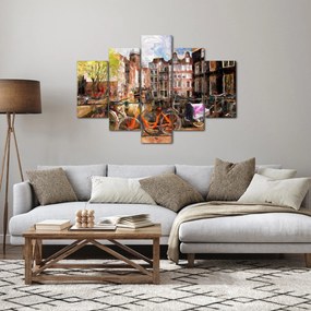 Obraz - Amsterdam, maľba (150x105 cm)