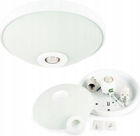 ECOLIGHT LED stropné svietidlo 2xE27 s pohybovým senzorom - sklo