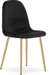 Jedálenská stolička PADVA VELVET, čierna