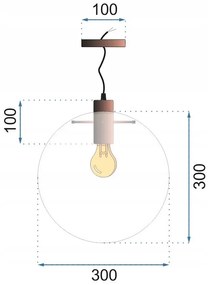 Stropné svietidlo Lassi 30 cm biele