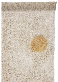 Okrovožltý krémový prateľný ručne tkaný bavlnený detský koberec 120x160 cm Hippy Dots Honey – Lorena Canals
