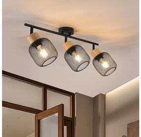 Brilagi - Bodové svietidlo BASKLITE 3xE27/15W/230V kaučukovník/čierna