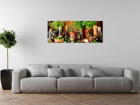 Gario Obraz s hodinami Zeleninové prísady Rozmery: 60 x 40 cm