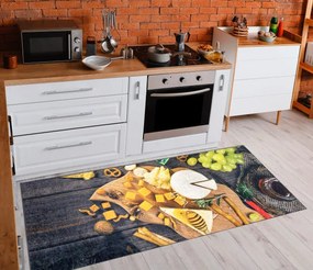 Protišmykový koberec / behúň ANDRE 9009 hnedý / žltý