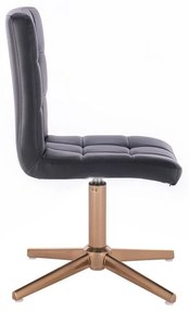 LuxuryForm DESIGN Stolička TOLEDO na zlatom kríži - čierna