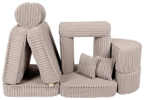 MeowBaby® Churros detská pohovka Max, Pebble Beige