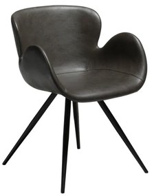 Sivé čalúnené jedálenské kreslo s podrúčkami Gaia – DAN-FORM Denmark